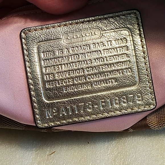 Coach F16879 Bleecker Floral Carly Khaki Gold purse - Picture 14 of 16